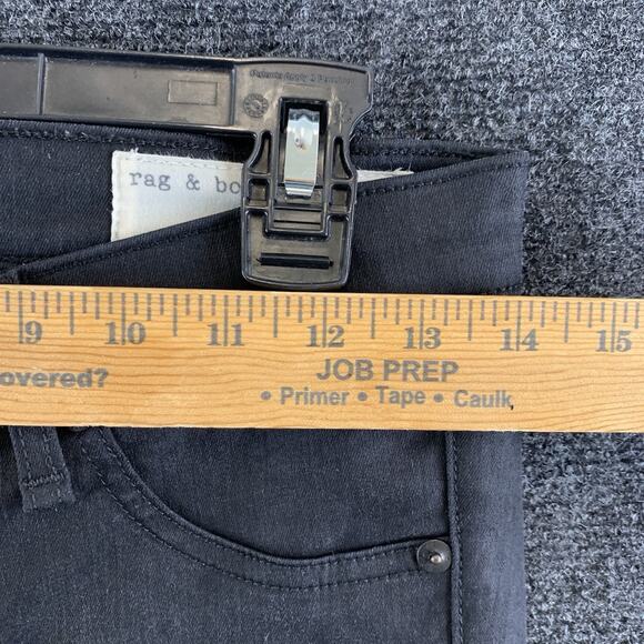 Rag & Bone Women’s Skinny Jeans Zipper Capri Moto Black Size 26 - Picture 7 of 16